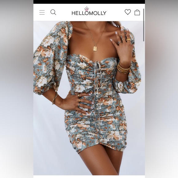 Hello Molly Basque Country Floral Dress Size US 4 - Picture 4 of 7